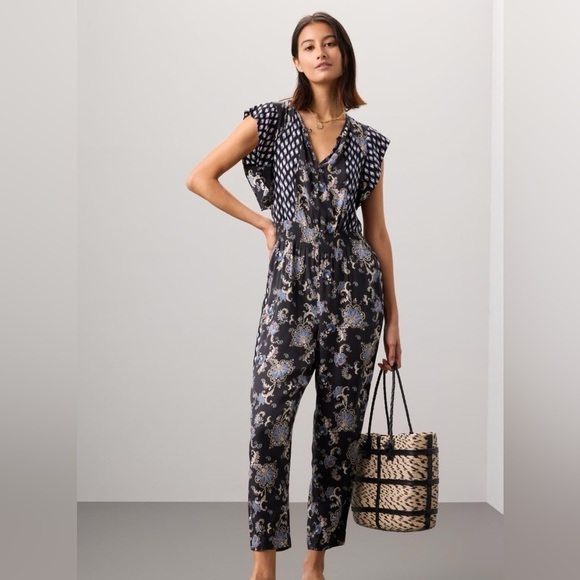 Rebecca Taylor Paisley Printed Jumpsuit – Size 4 – Chic & Effortless! - Picture 1 of 11